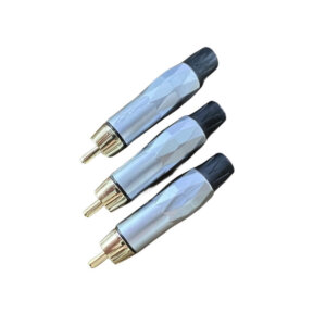 Solder-free Rca Gold-Plated Av Lotus Male Plug Audio and Video Audio Amplifier Connector